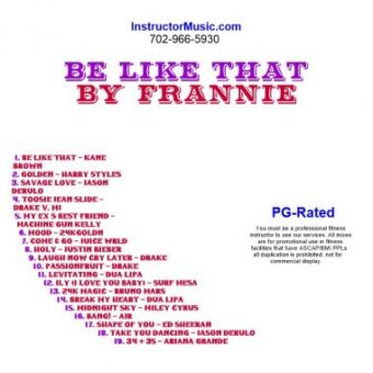 Be Like That by Frannie