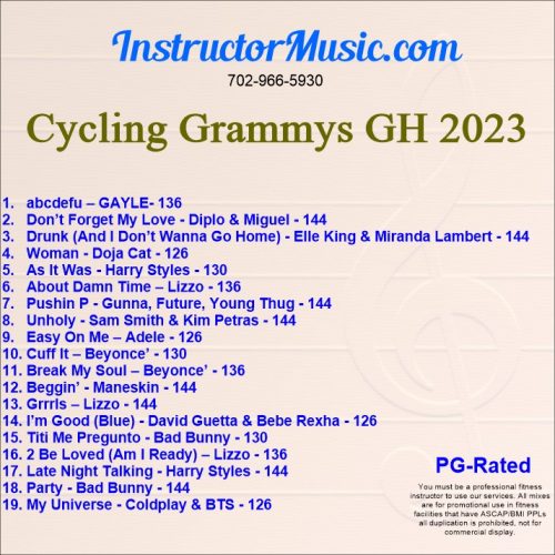 Cycling Grammys GH 2023