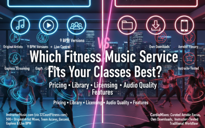 InstructorMusic.com vs Yes! Fitness Music: Which Fitness Music Service Best Fits Your Classes?